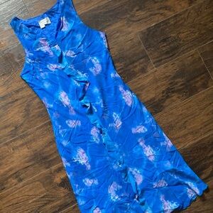 90s Dress-U by Sharon Vintage silky shift style with ruffles medium